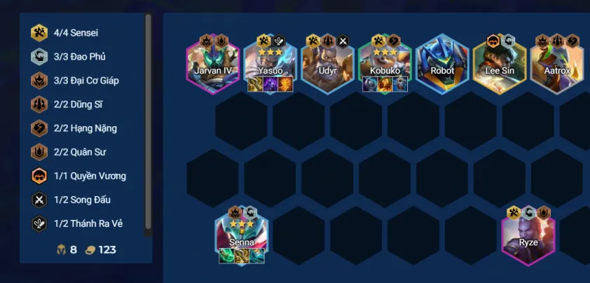 đội hình Senna Ryze Sensei TFT mùa 15 đội hình Senna Ryze Sensei TFT mùa 15